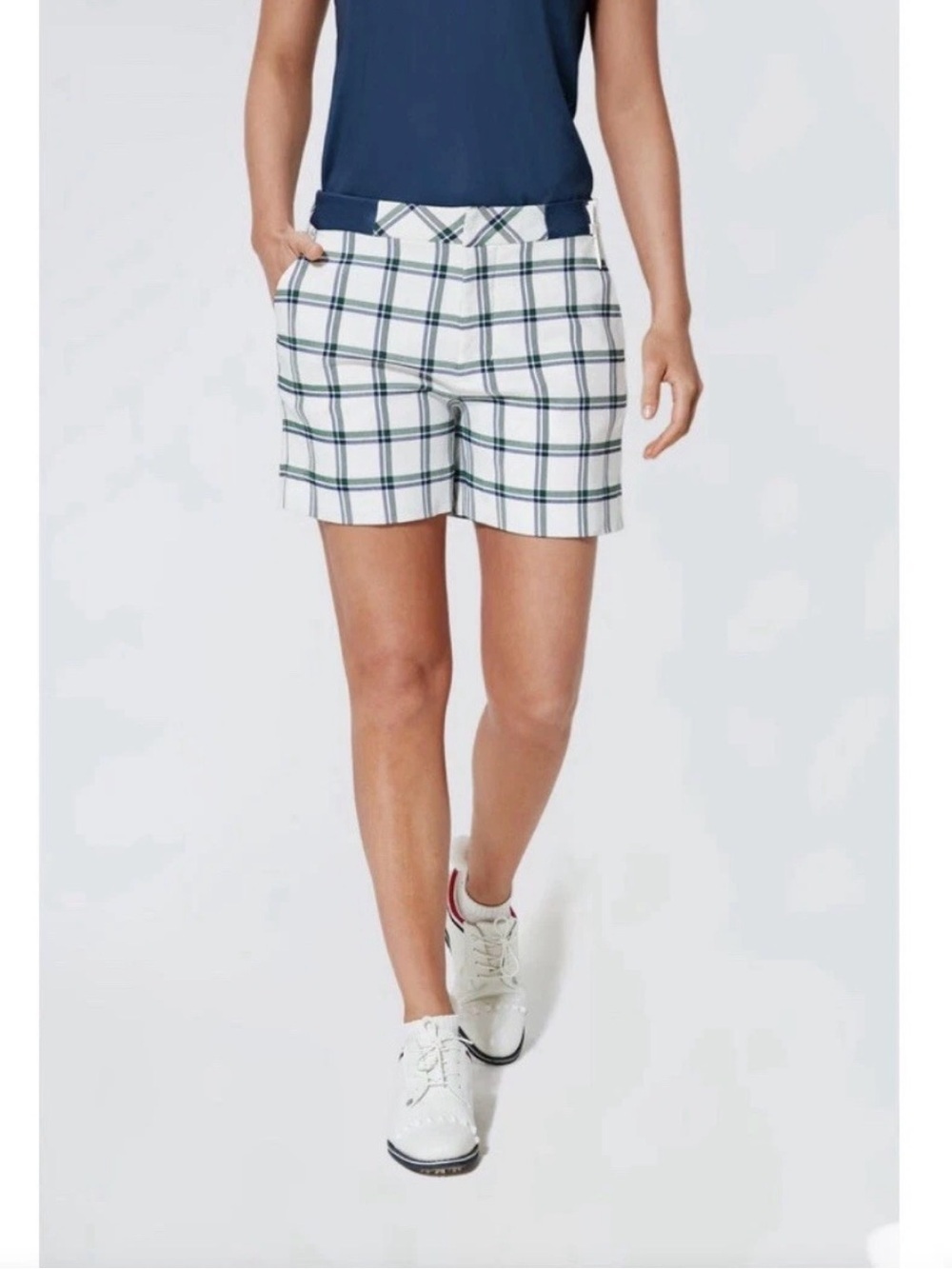 Tuckernuck TNuck Sport Lattice Plaid 5 inch Linn Golf Shorts NWT Large L